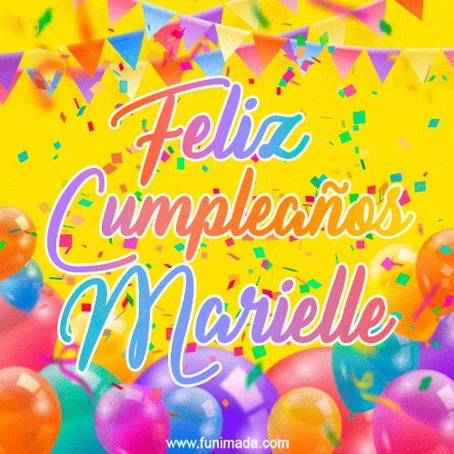 Feliz Cumpleaños Marielle (GIF)