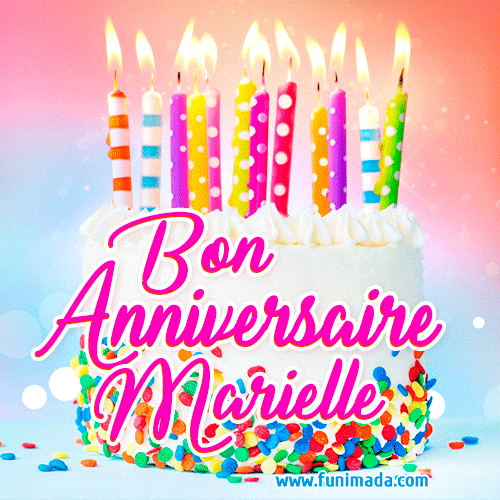 Joyeux anniversaire, Marielle! - GIF Animé
