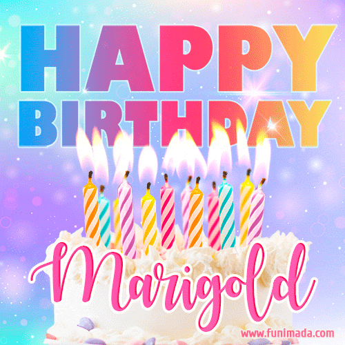 Funny Happy Birthday Marigold GIF