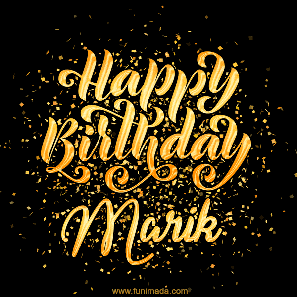 Happy Birthday Card for Marik - Download GIF and Send for Free