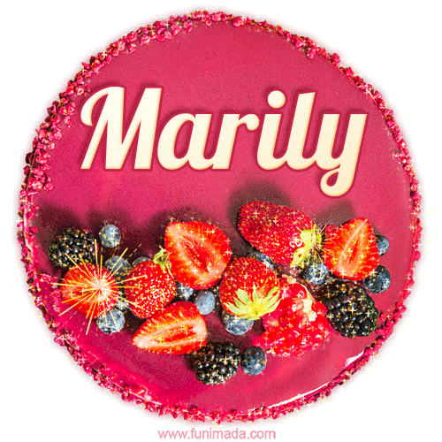 Happy Birthday Cake with Name Marily - Free Download