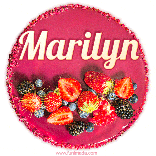 Happy Birthday Cake with Name Marilyn - Free Download