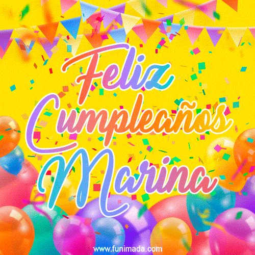 Feliz Cumpleaños Marina (GIF)