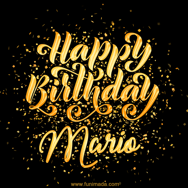 Happy Birthday Card for Mario - Download GIF and Send for Free