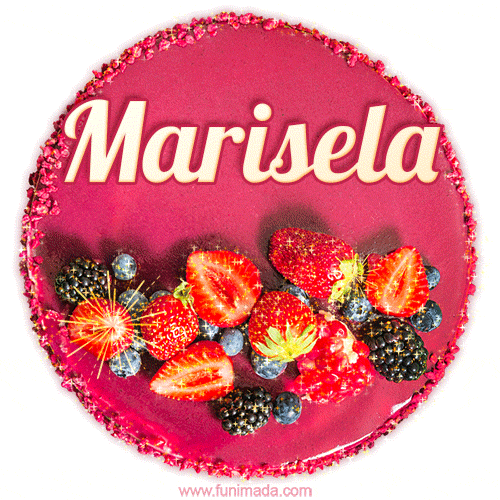 Happy Birthday Cake with Name Marisela - Free Download