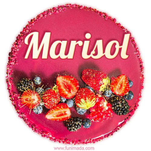 Happy Birthday Cake with Name Marisol - Free Download