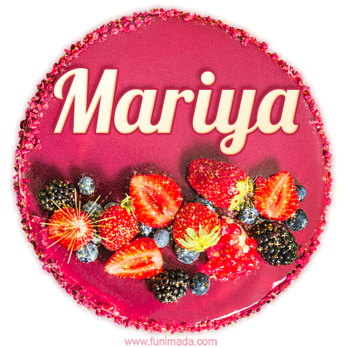 Happy Birthday Cake with Name Mariya - Free Download