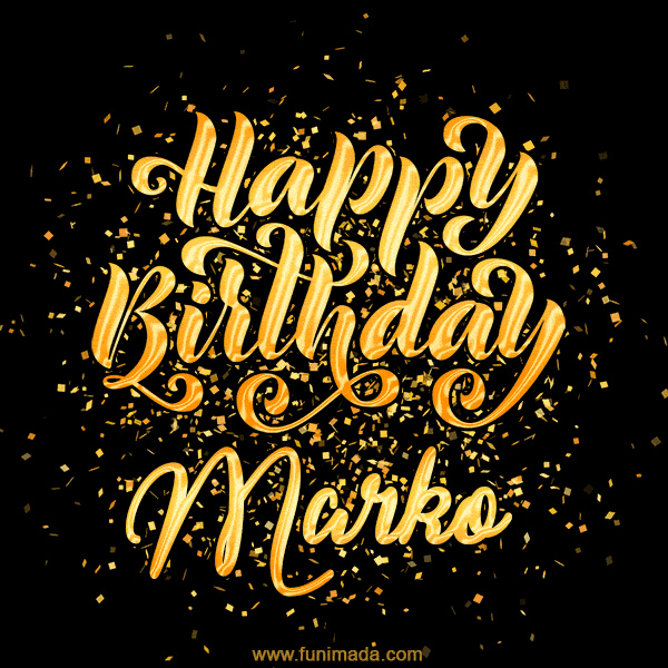 Happy Birthday Card for Marko - Download GIF and Send for Free