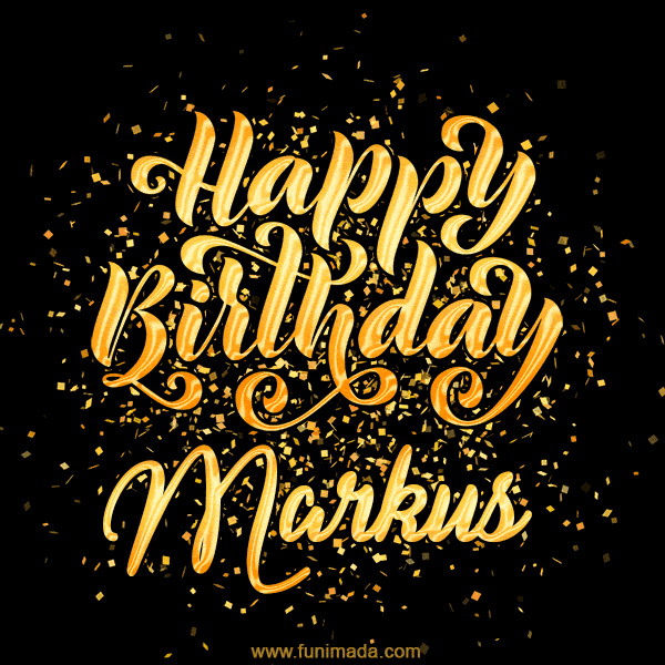 Happy Birthday Card for Markus - Download GIF and Send for Free