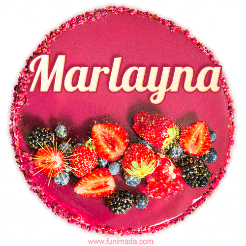 Happy Birthday Cake with Name Marlayna - Free Download