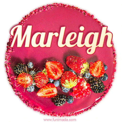 Happy Birthday Cake with Name Marleigh - Free Download