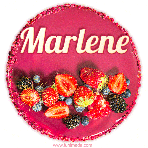 Happy Birthday Cake with Name Marlene - Free Download