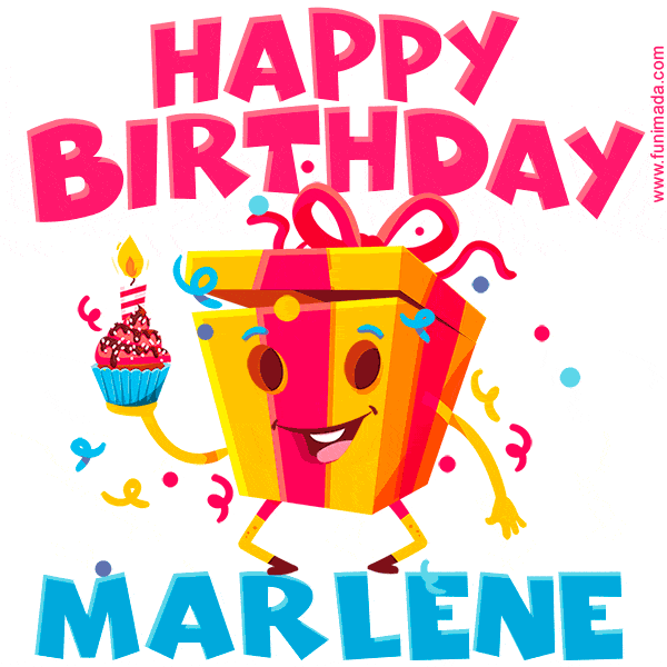 Funny Happy Birthday Marlene GIF