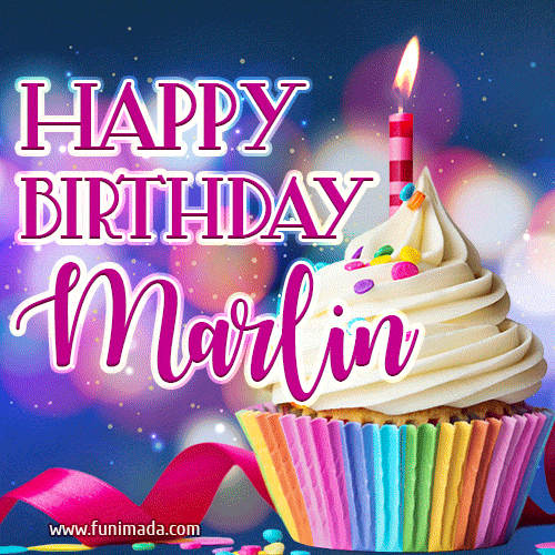 Happy Birthday Marlin - Lovely Animated GIF