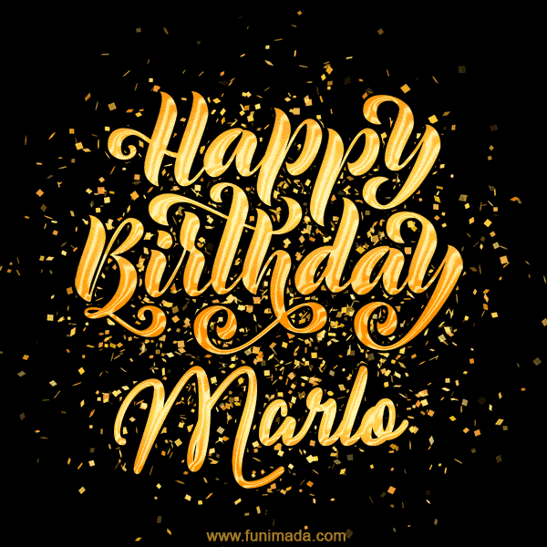 Happy Birthday Card for Marlo - Download GIF and Send for Free