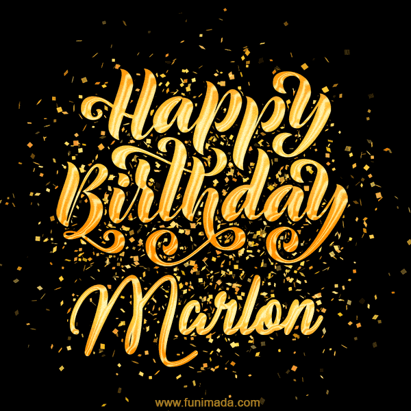 Happy Birthday Card for Marlon - Download GIF and Send for Free