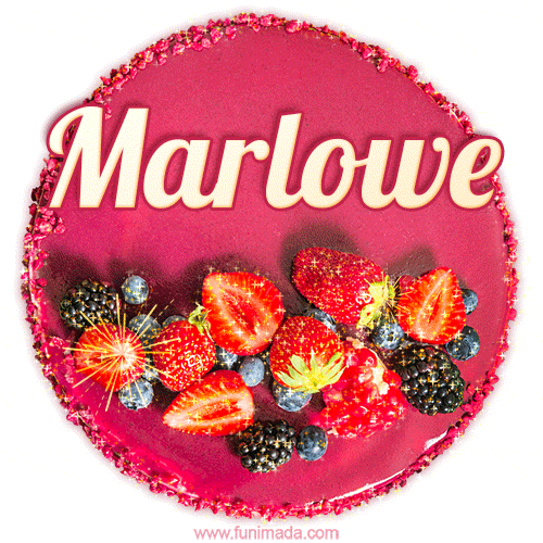 Happy Birthday Cake with Name Marlowe - Free Download
