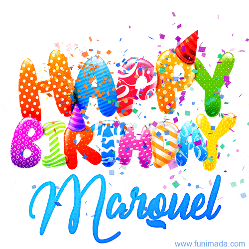Happy Birthday Marquel - Creative Personalized GIF With Name