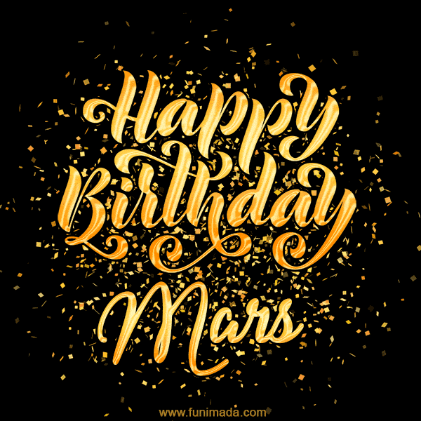 Happy Birthday Card for Mars - Download GIF and Send for Free