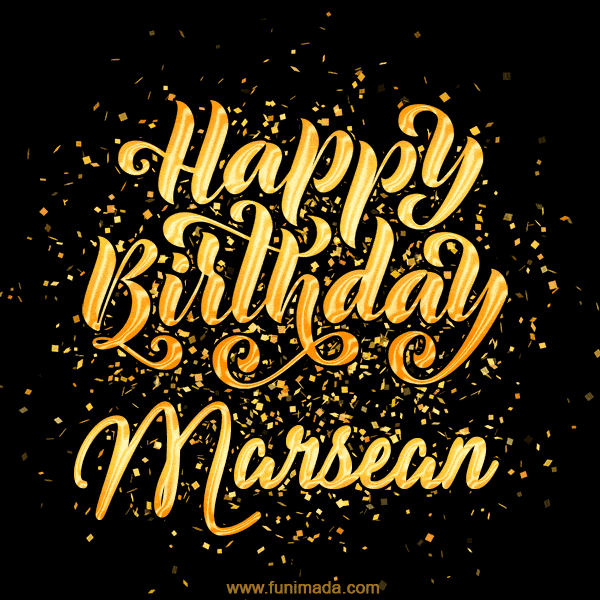 Happy Birthday Card for Marsean - Download GIF and Send for Free
