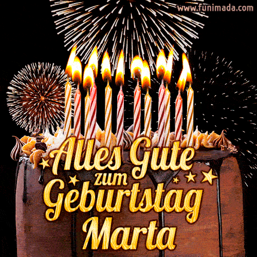 Alles Gute zum Geburtstag Marta (GIF)