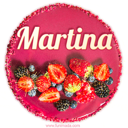 Happy Birthday Cake with Name Martina - Free Download