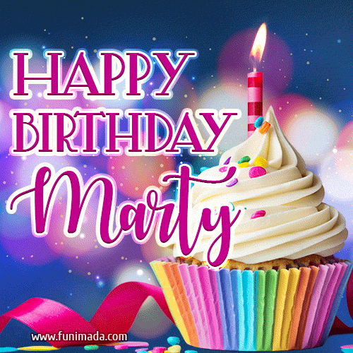 Happy Birthday Marty - Lovely Animated GIF