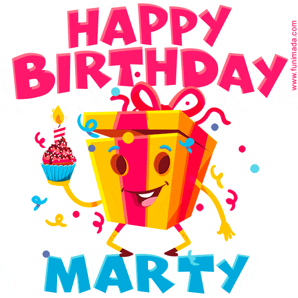 Funny Happy Birthday Marty GIF