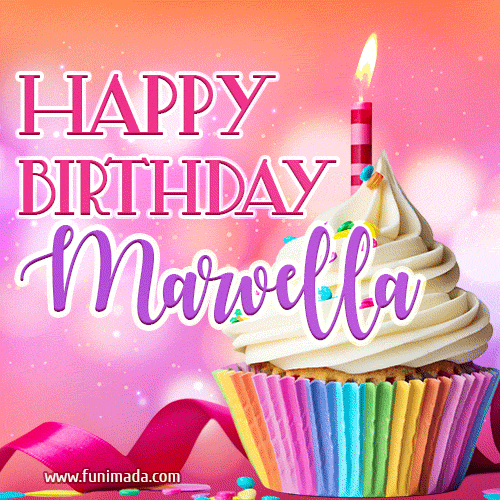 Happy Birthday Marvella - Lovely Animated GIF