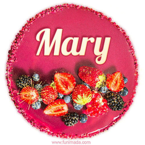 Happy Birthday Cake with Name Mary - Free Download