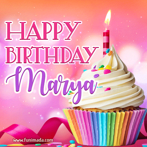 Happy Birthday Marya - Lovely Animated GIF