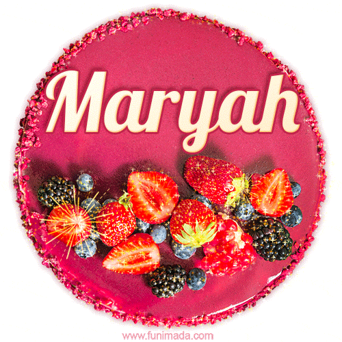 Happy Birthday Cake with Name Maryah - Free Download