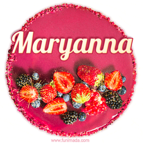 Happy Birthday Cake with Name Maryanna - Free Download