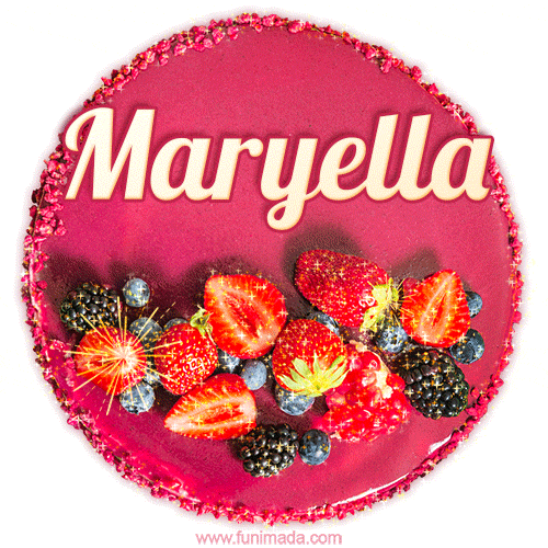 Happy Birthday Cake with Name Maryella - Free Download