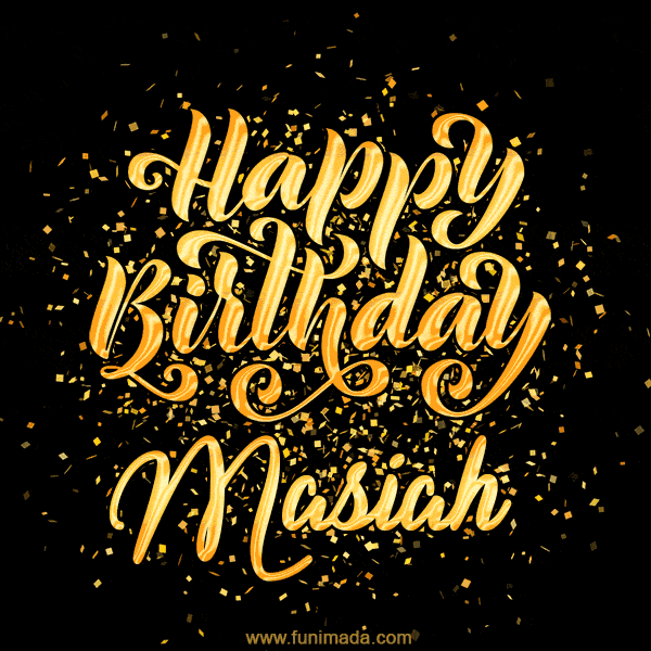 Happy Birthday Card for Masiah - Download GIF and Send for Free