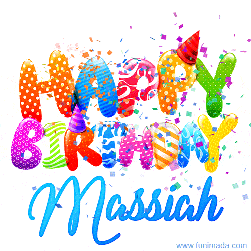 Happy Birthday Massiah - Creative Personalized GIF With Name