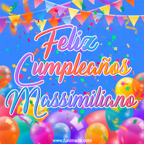 Feliz Cumpleaños Massimiliano (GIF)