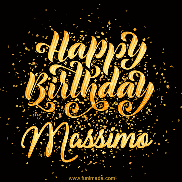 Happy Birthday Card for Massimo - Download GIF and Send for Free
