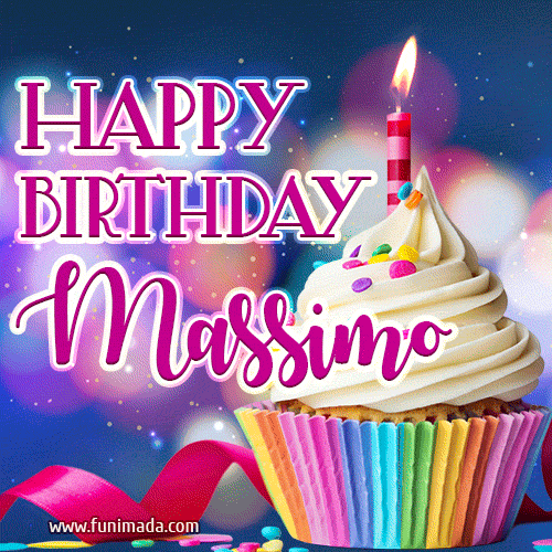 Happy Birthday Massimo - Lovely Animated GIF