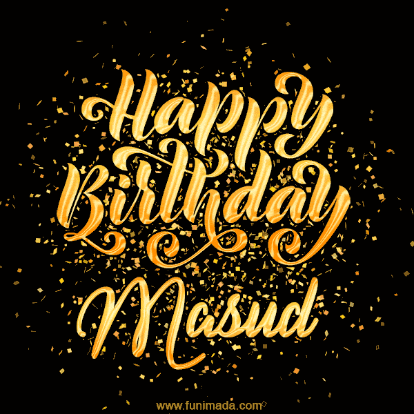 Happy Birthday Card for Masud - Download GIF and Send for Free
