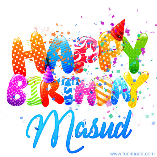 Happy Birthday Masud - Creative Personalized GIF With Name