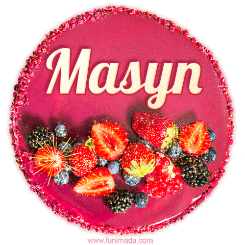 Happy Birthday Cake with Name Masyn - Free Download
