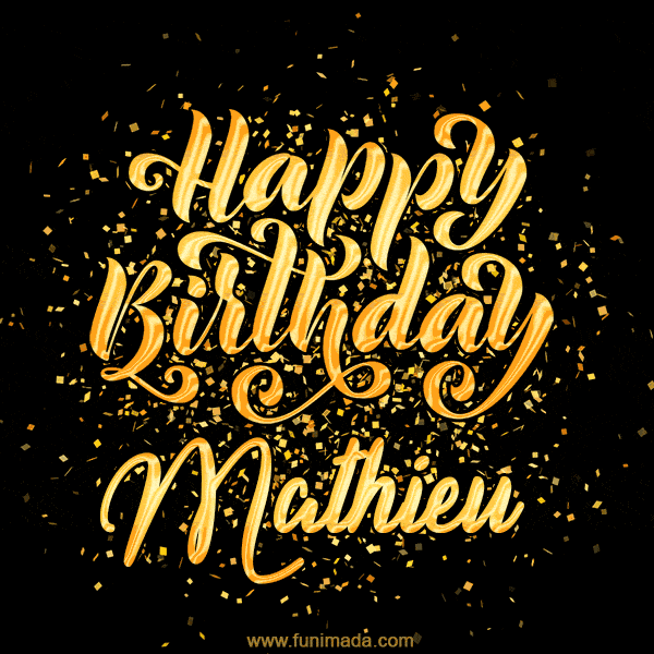 Happy Birthday Card for Mathieu - Download GIF and Send for Free