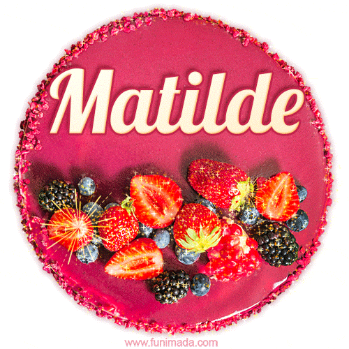 Happy Birthday Cake with Name Matilde - Free Download
