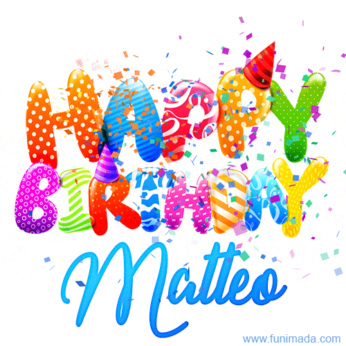 Happy Birthday Matteo - Creative Personalized GIF With Name