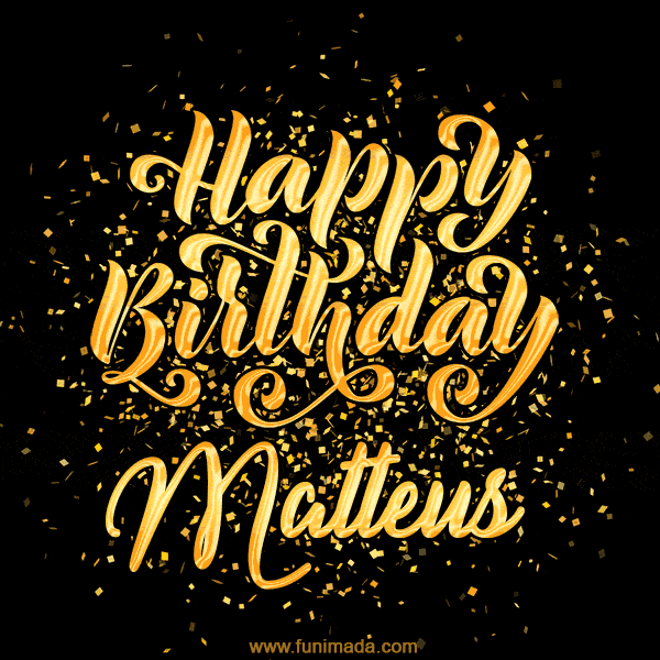 Happy Birthday Card for Matteus - Download GIF and Send for Free