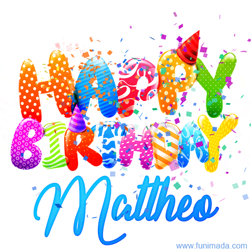 Happy Birthday Mattheo - Creative Personalized GIF With Name