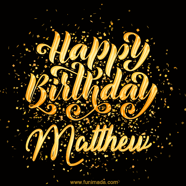Happy Birthday Card for Matthew - Download GIF and Send for Free