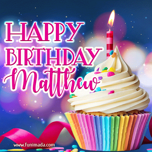 Happy Birthday Matthew - Lovely Animated GIF