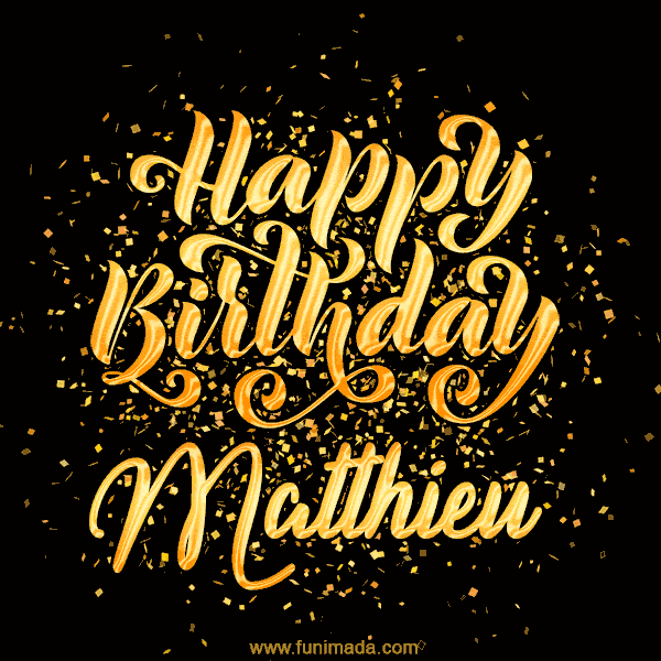 Happy Birthday Card for Matthieu - Download GIF and Send for Free